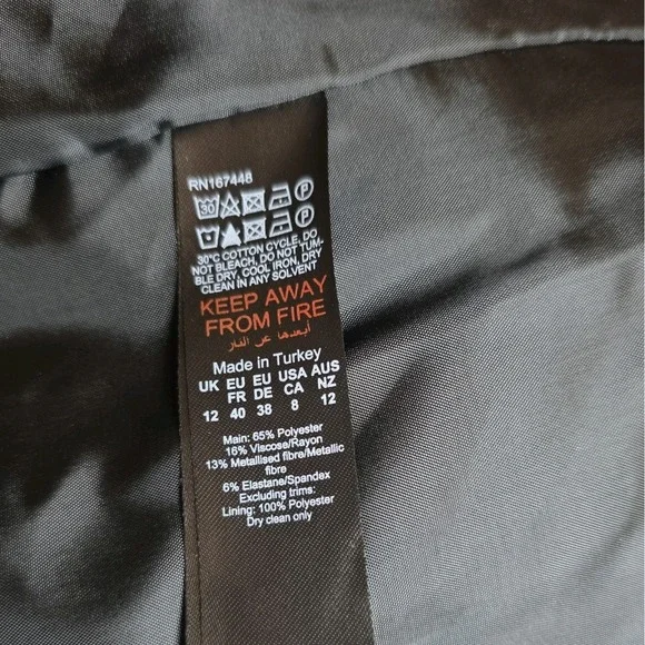 Karen Millen Women's Tailored Sparkle Contras Blazer Pink Purple Size 8 NEW - Picture 6 of 13